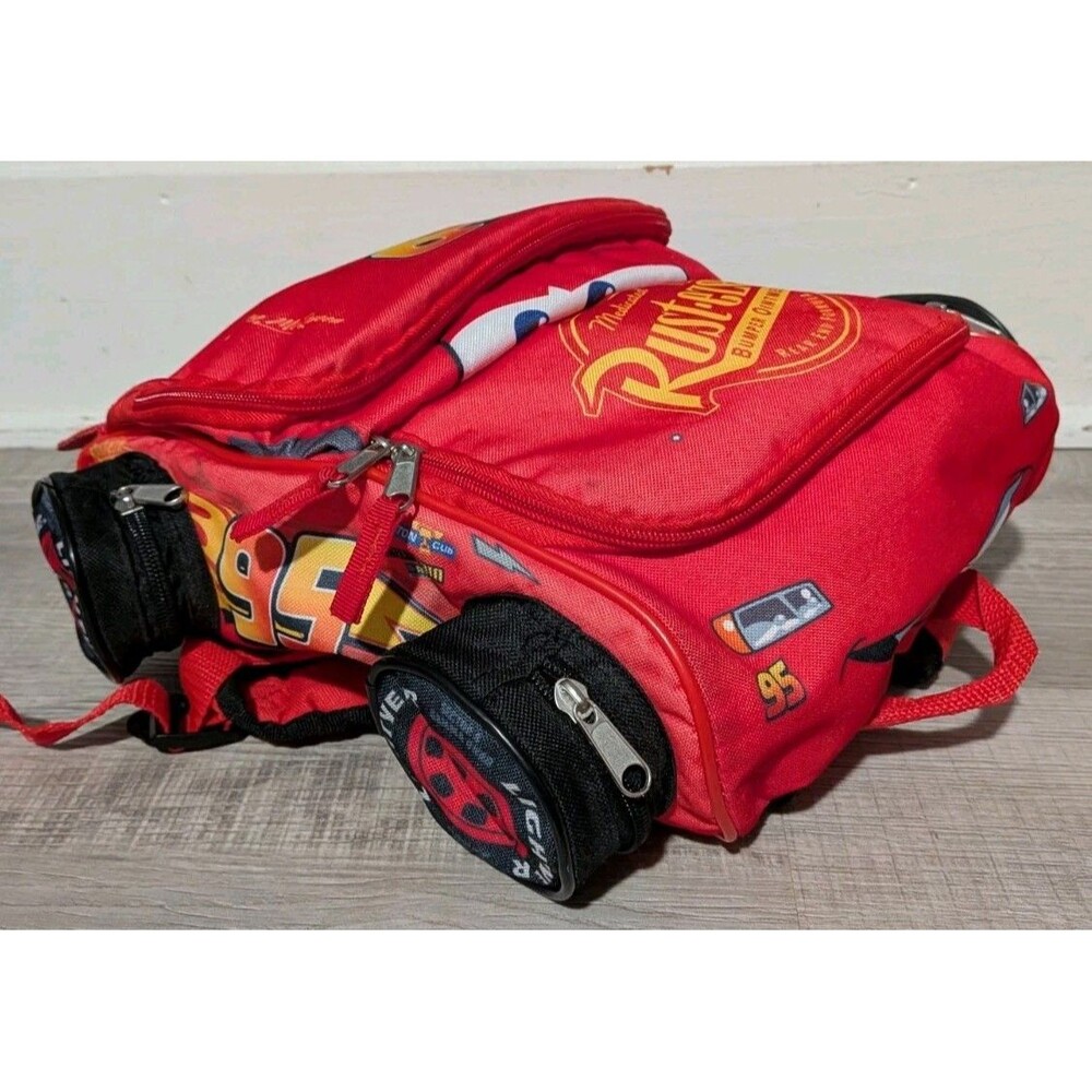 Disney Pixar Cars Lightning McQueen Kids 3D Backpack Red